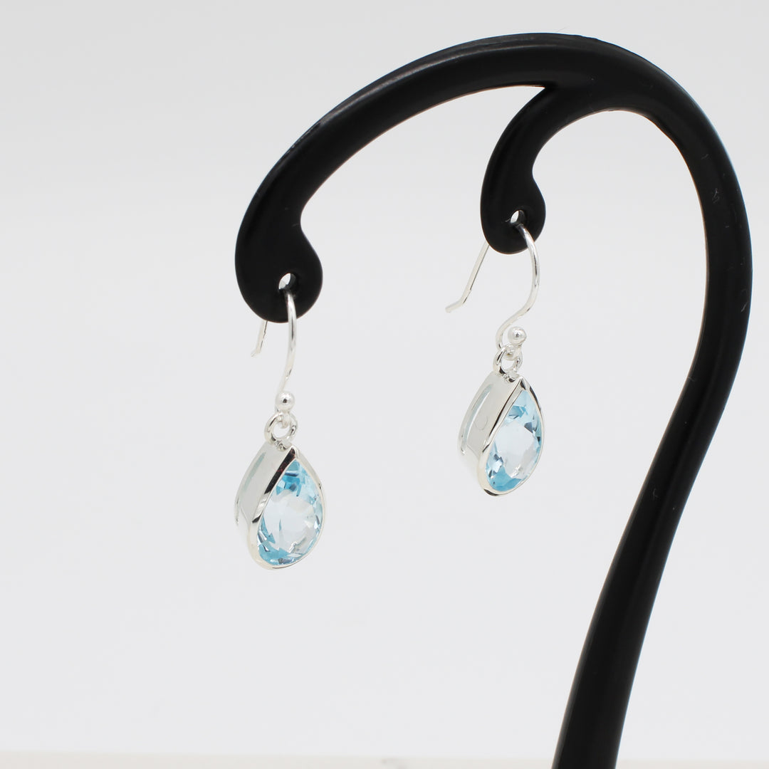 Blue Topaz Drop Earrings