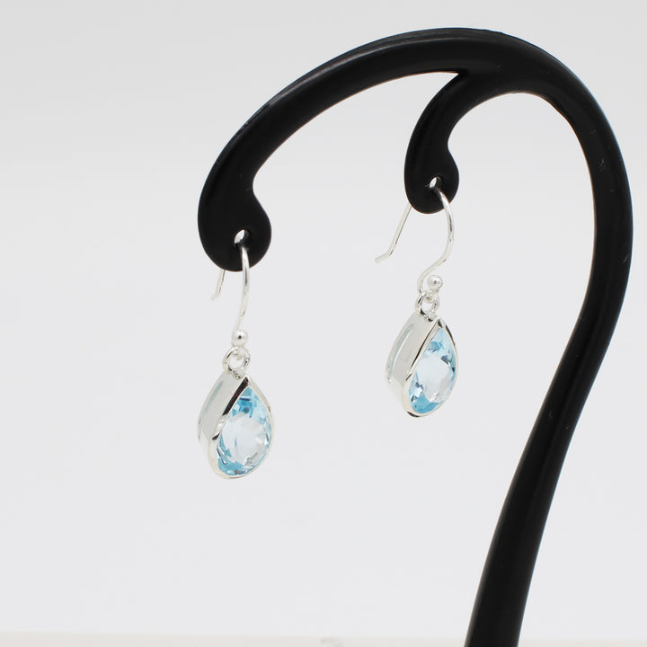 Blue Topaz Drop Earrings