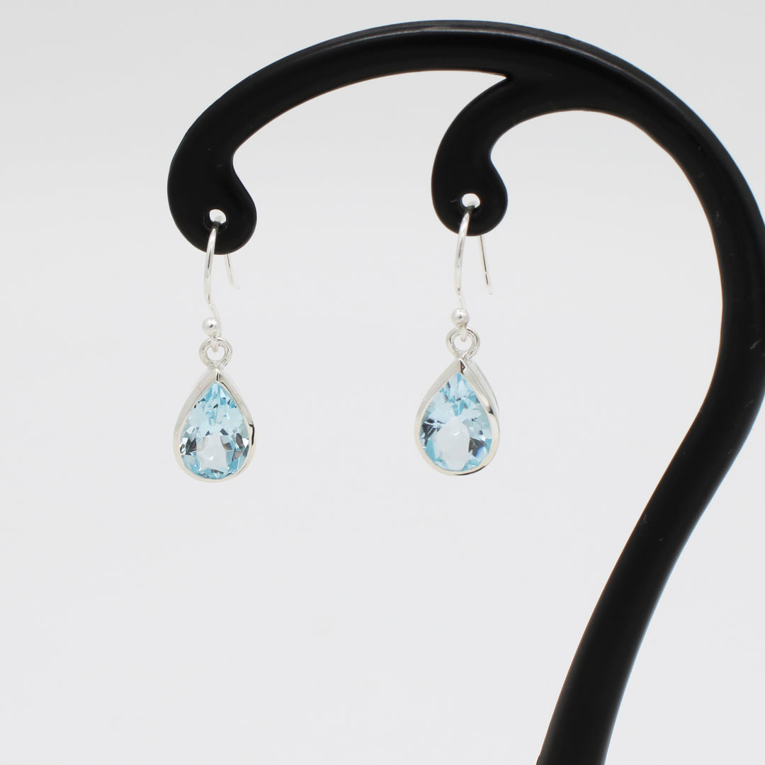 Blue Topaz Drop Earrings