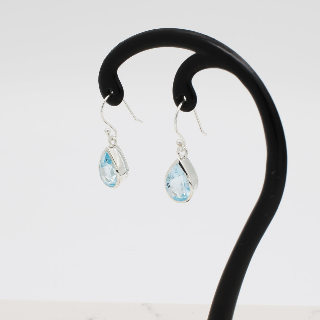 Blue Topaz Drop Earrings