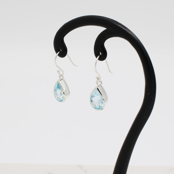 Blue Topaz Drop Earrings