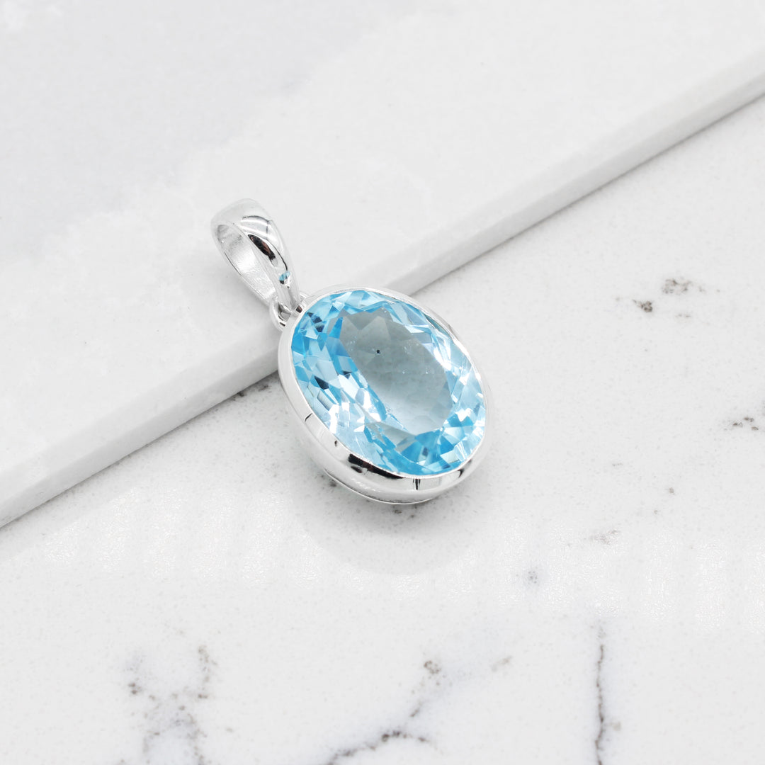 Blue Topaz Pendant