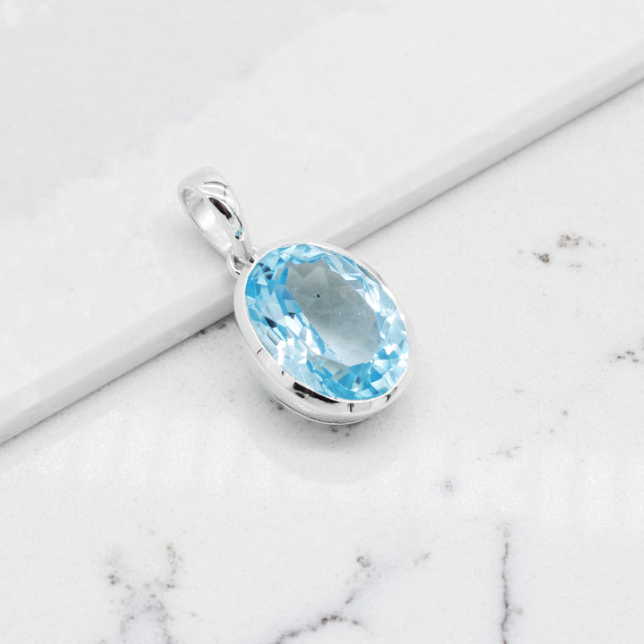 Blue Topaz Pendant