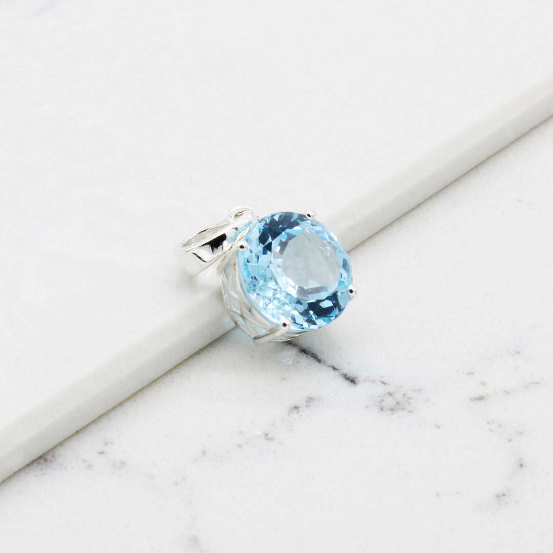 Blue Topaz Pendant