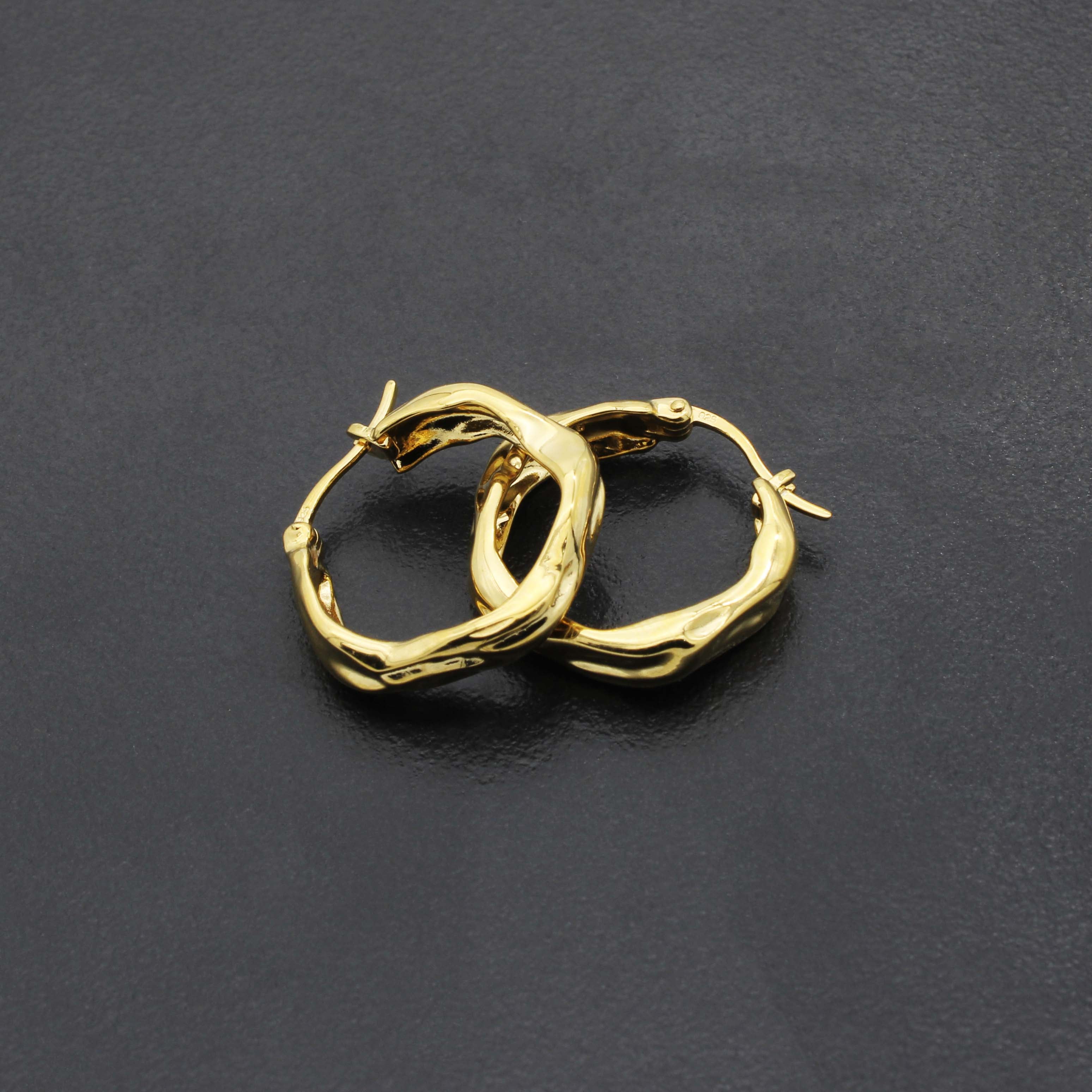 Organica Hoop Earrings - Gold main image 1