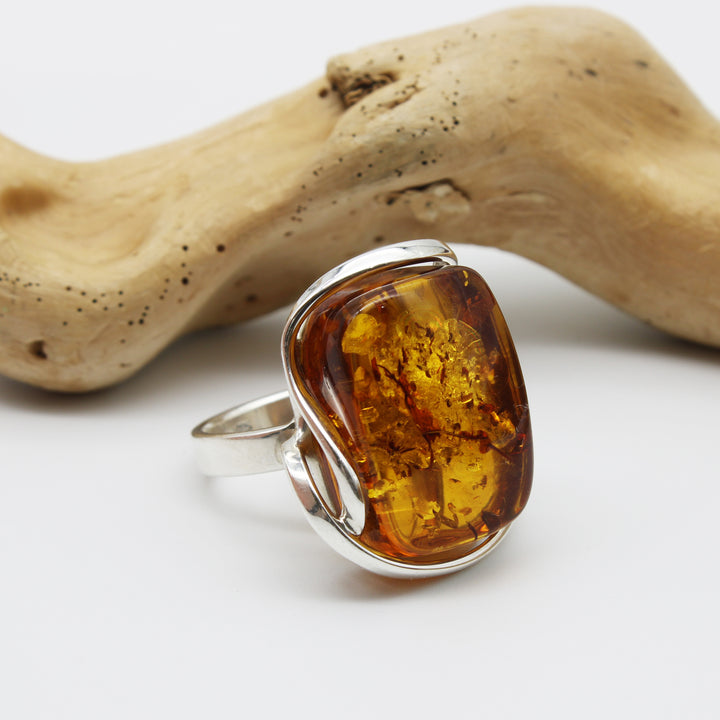 Cognac Amber Ring