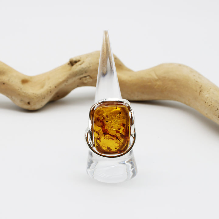 Cognac Amber Ring