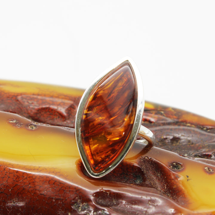 Cognac Amber Ring