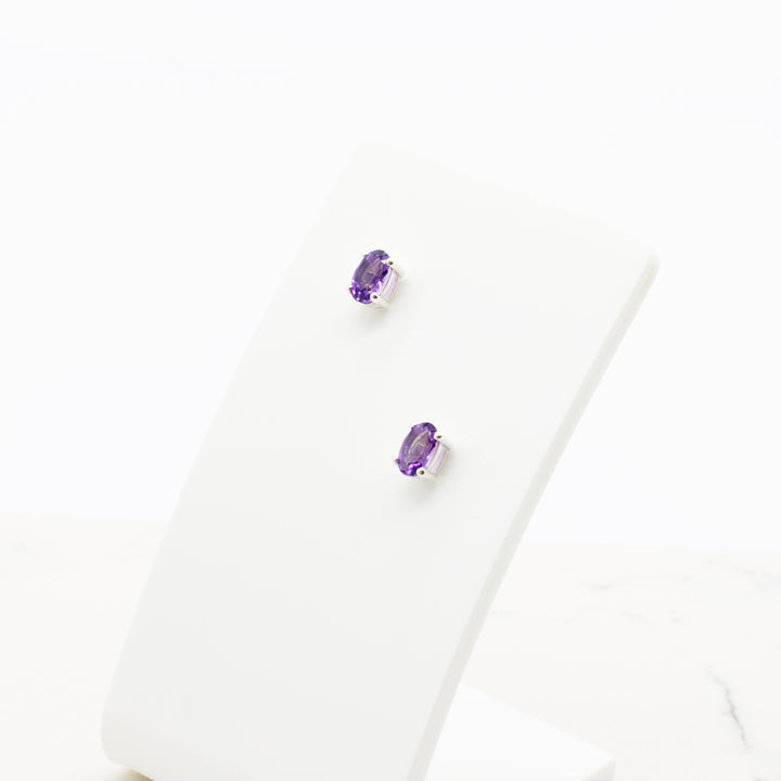 Amethyst Stud Earrings