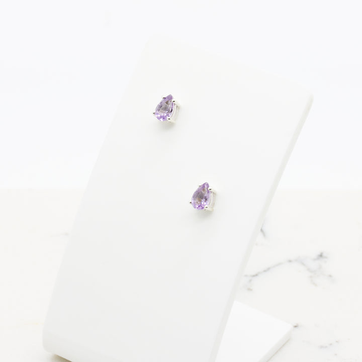 Amethyst Stud Earrings