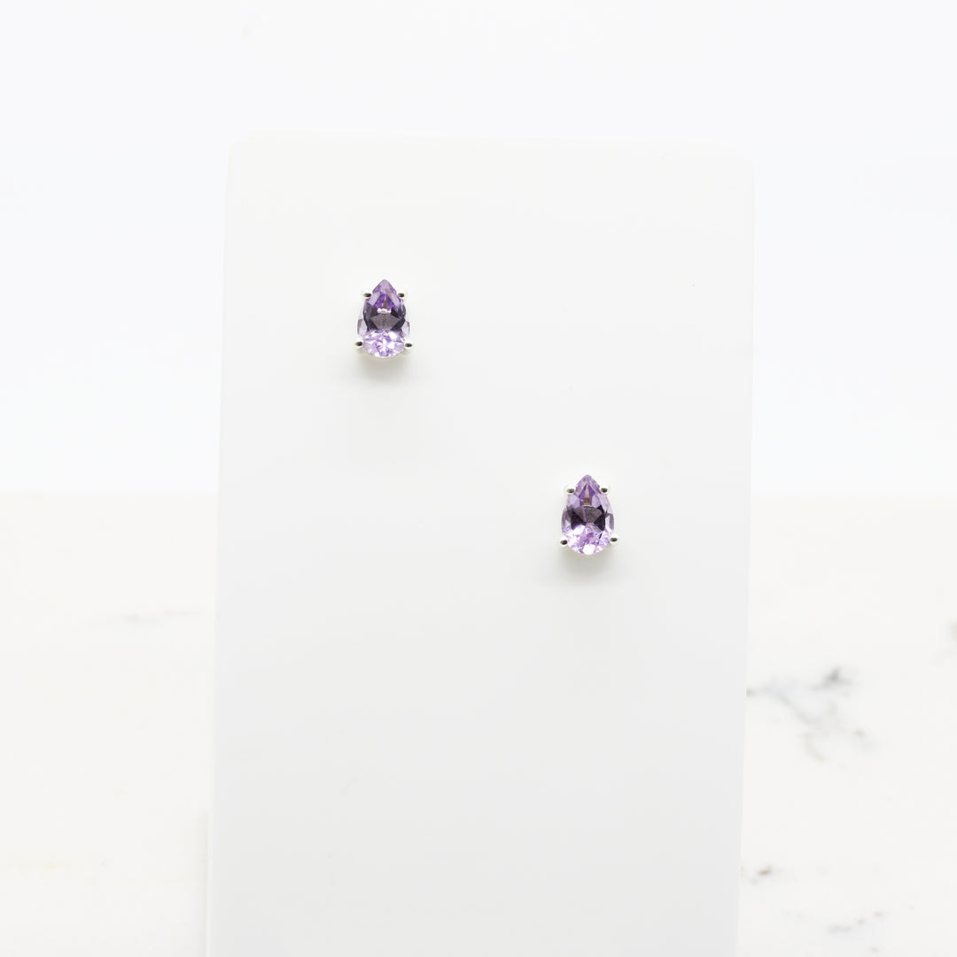 Amethyst Stud Earrings