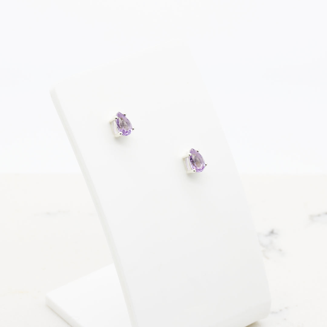 Amethyst Stud Earrings