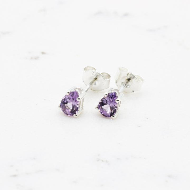 Amethyst Stud Earrings