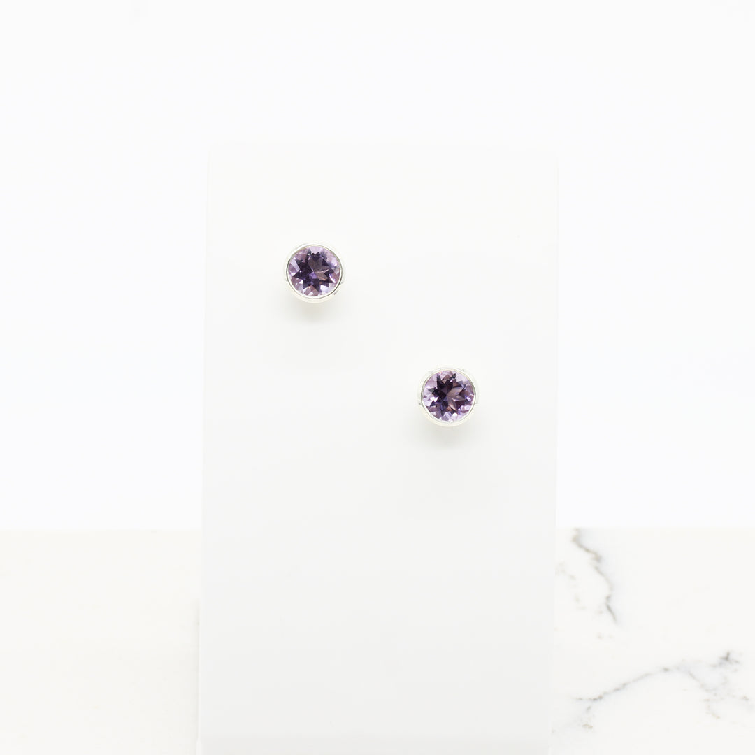 Amethyst Stud Earrings