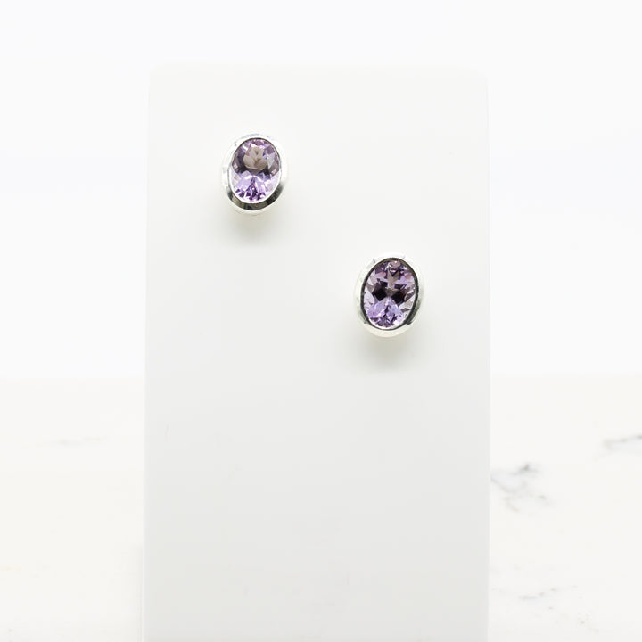 Amethyst Stud Earrings