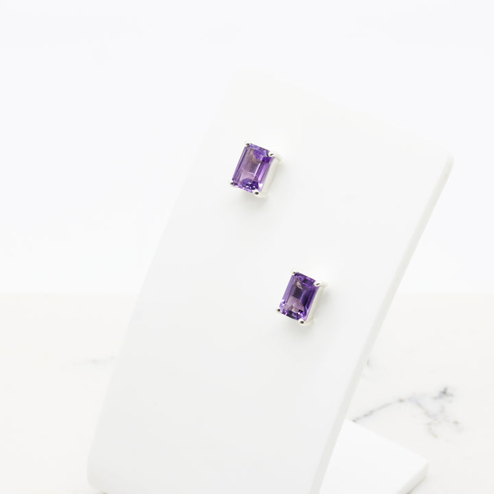 Amethyst Stud Earrings