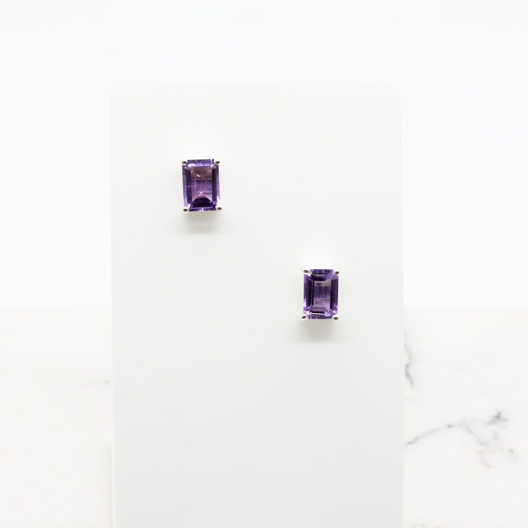 Amethyst Stud Earrings