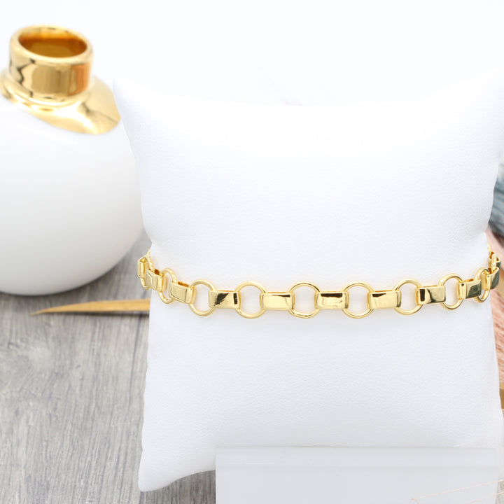 Gold Vermeil Rounded Link Bracelet