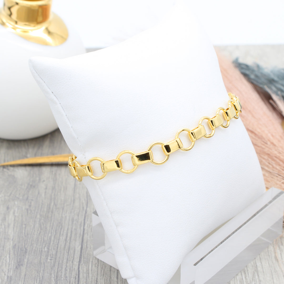 Gold Vermeil Rounded Link Bracelet