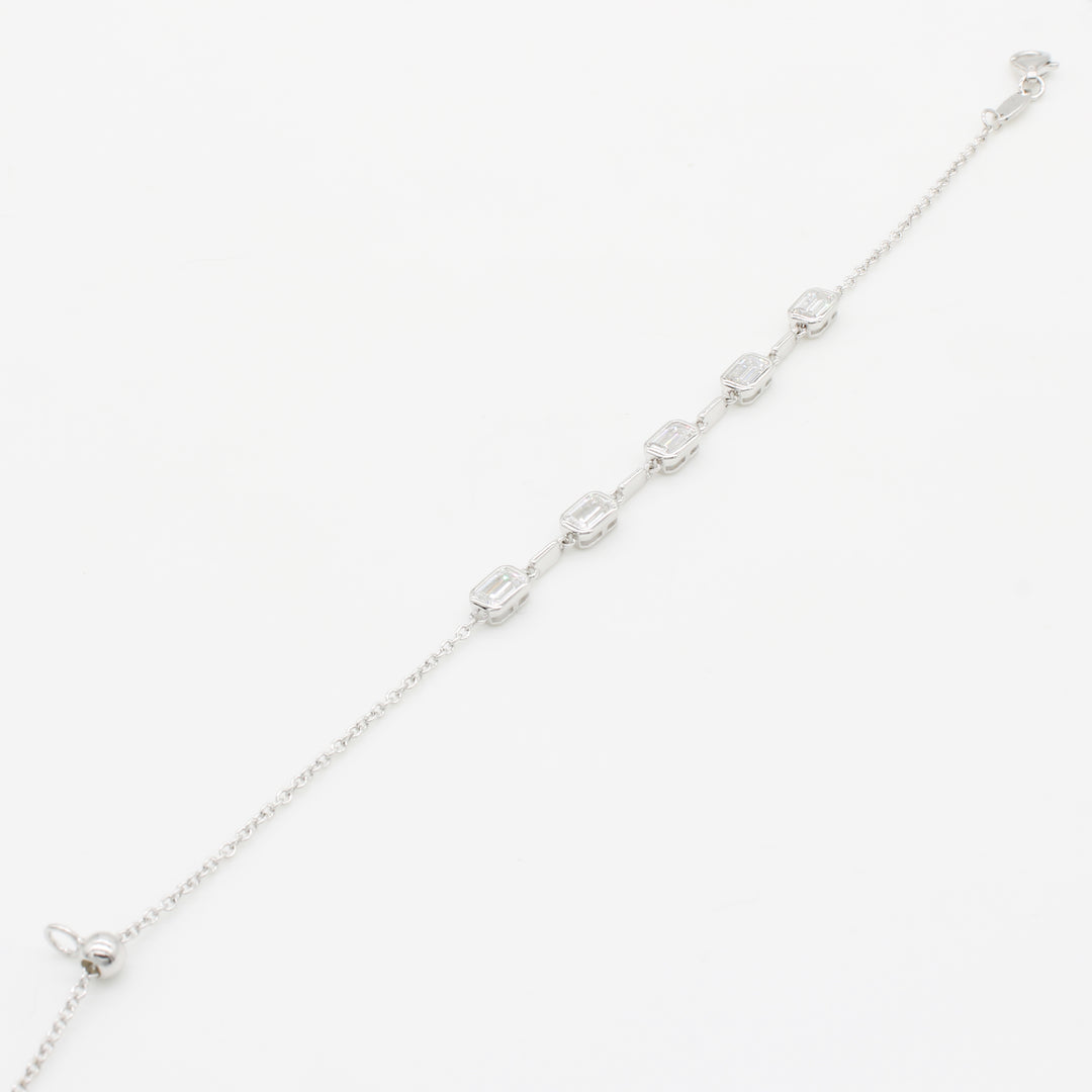 Silver and CZ bracelet