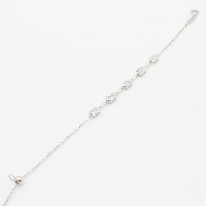Silver and CZ bracelet