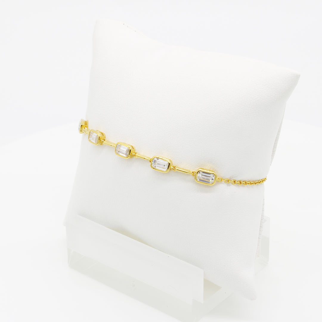 Gold Vermeil CZ bracelet