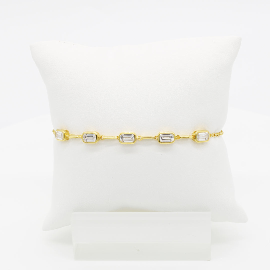 Gold Vermeil CZ bracelet