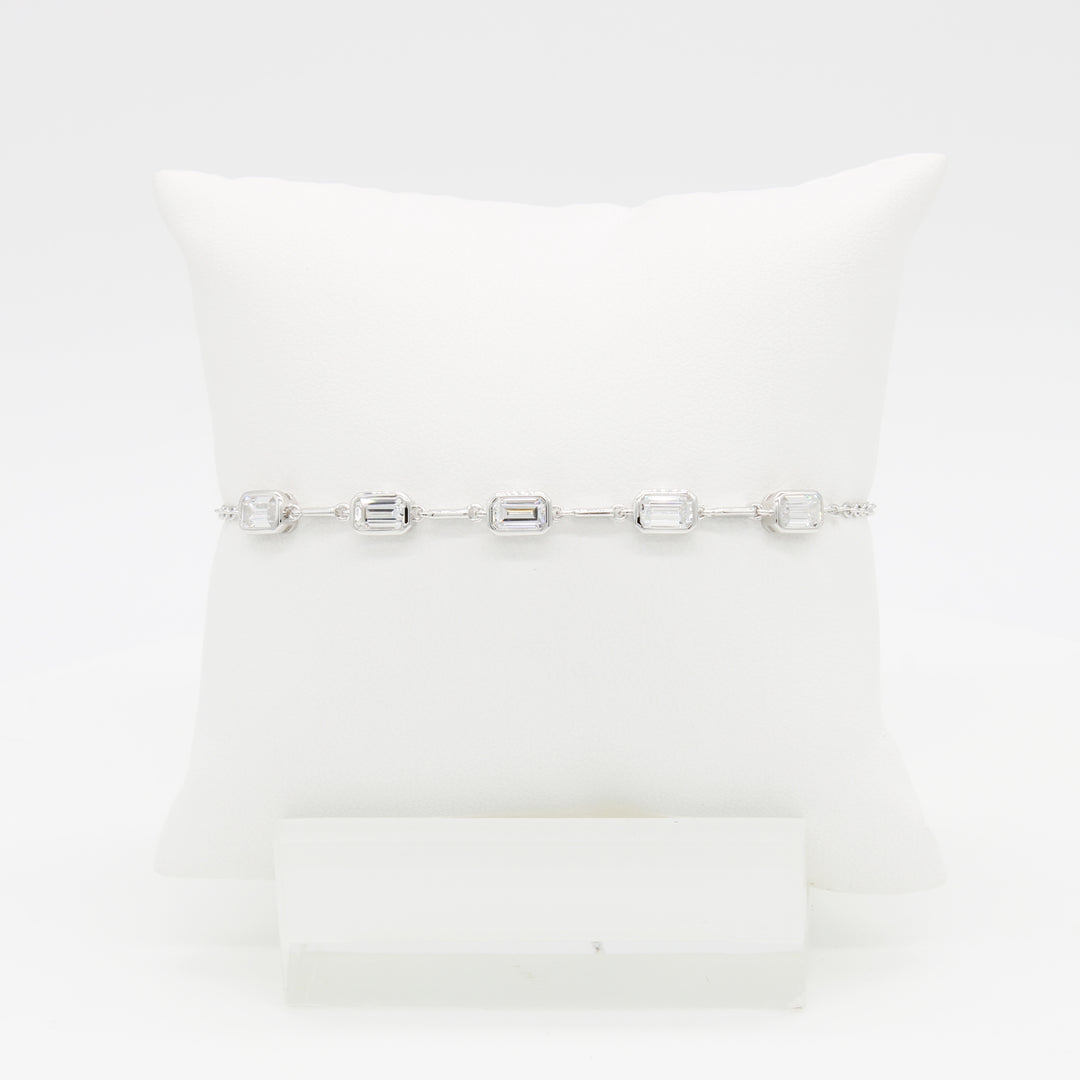 Silver and CZ bracelet