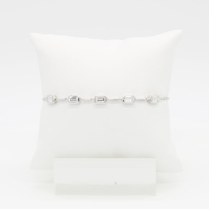Silver and CZ bracelet