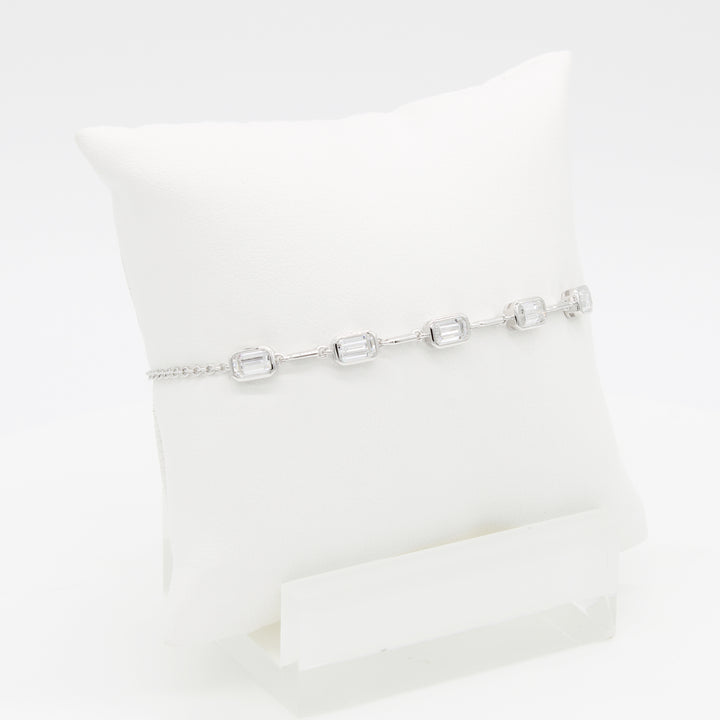 Silver and CZ bracelet