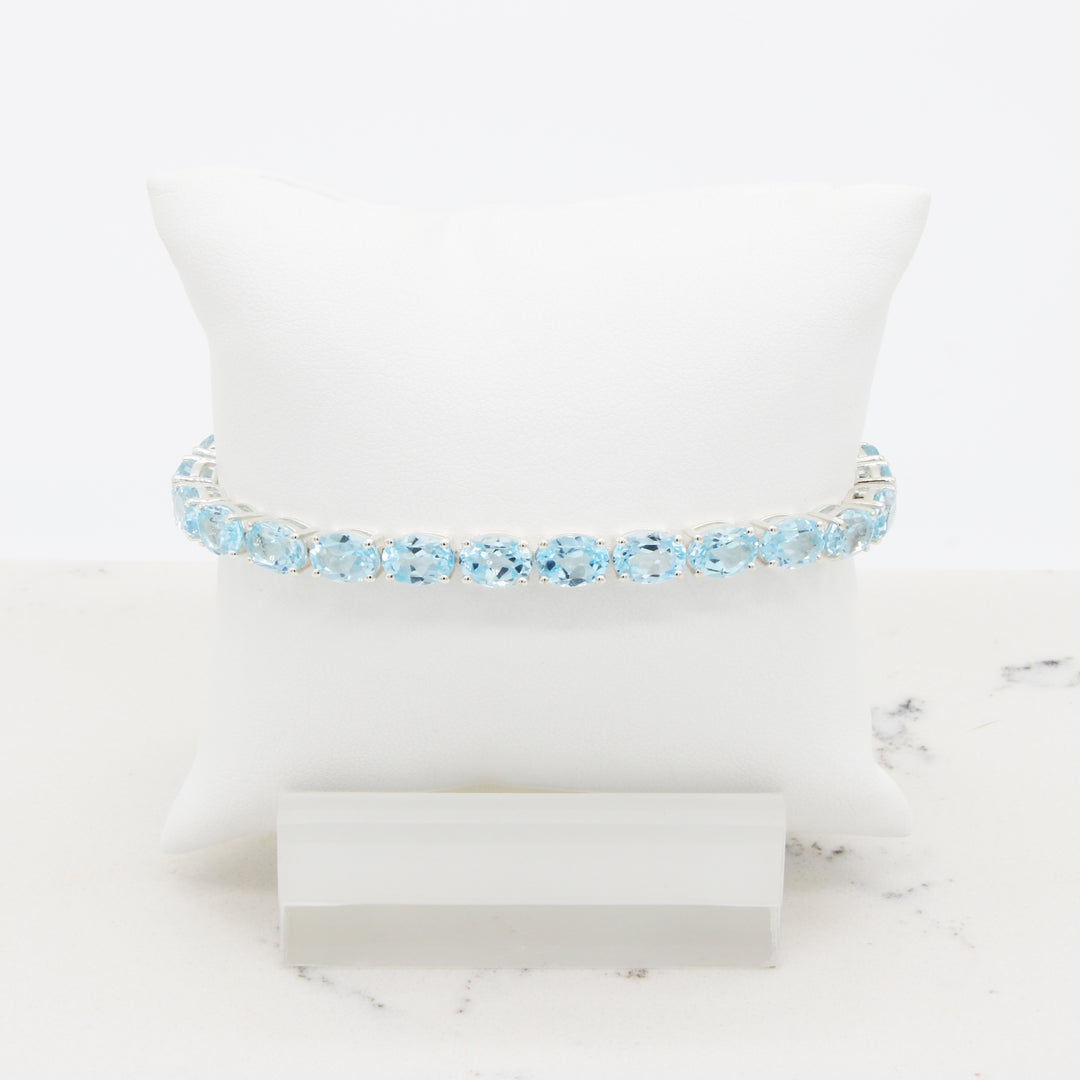 Blue Topaz Tennis Bracelet