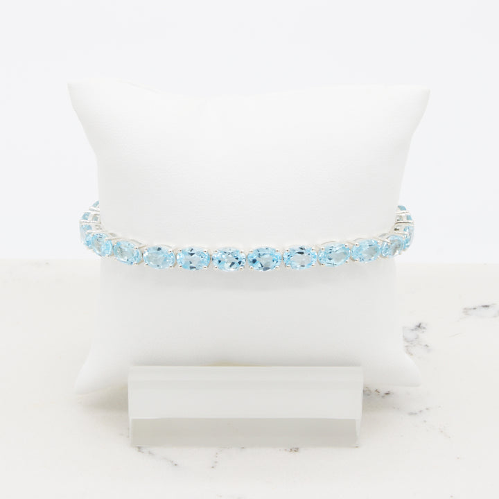 Blue Topaz Tennis Bracelet