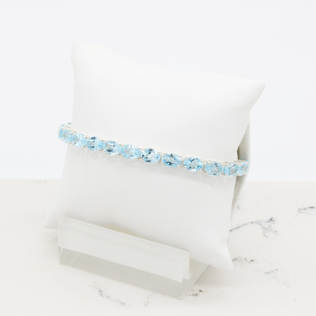 Blue Topaz Tennis Bracelet