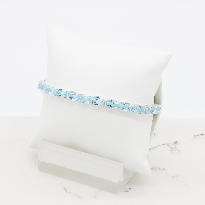 Blue Topaz Tennis Bracelet