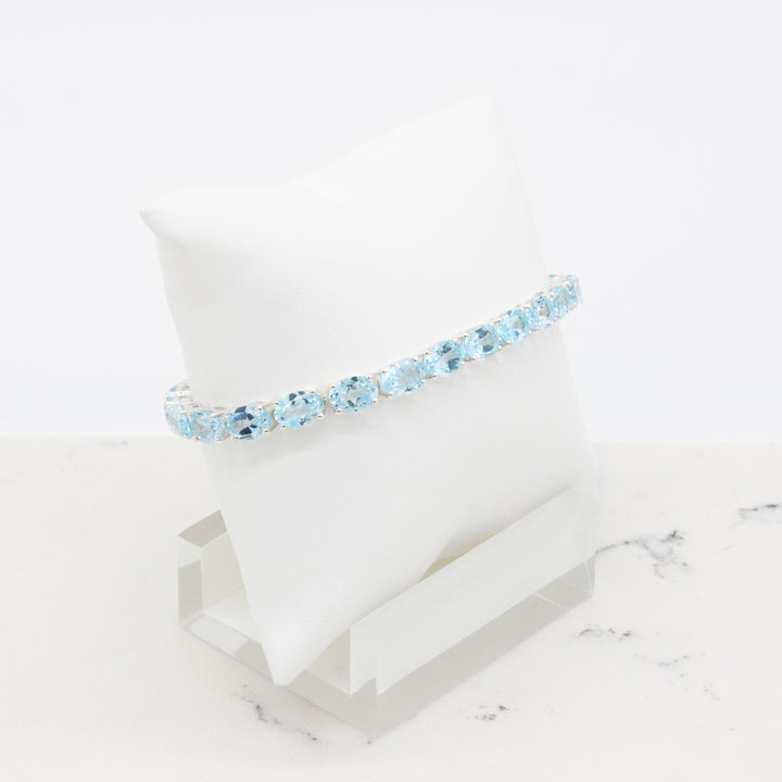 Blue Topaz Tennis Bracelet