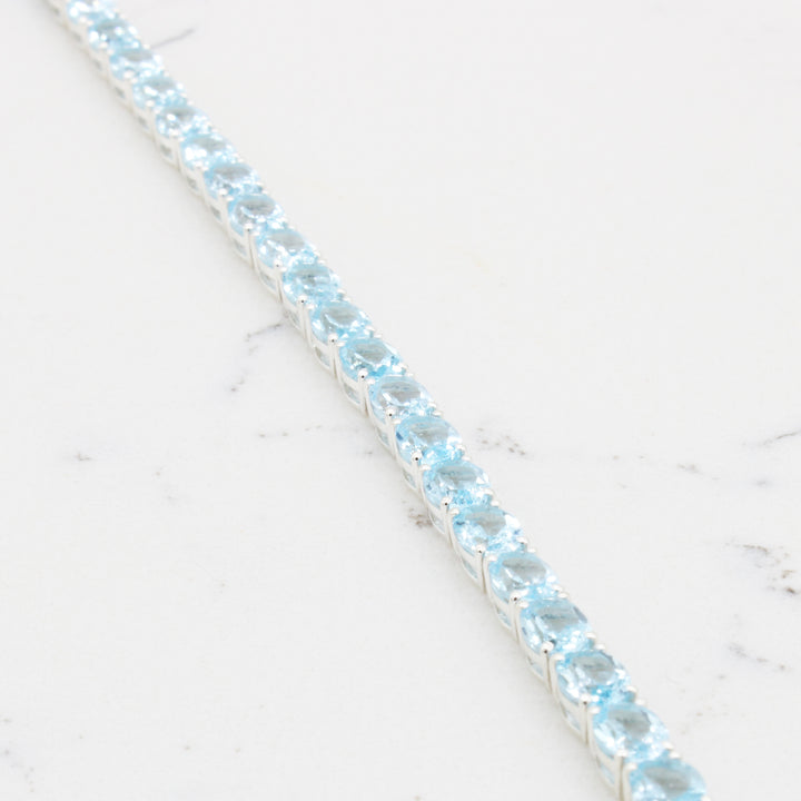 Blue Topaz Tennis Bracelet