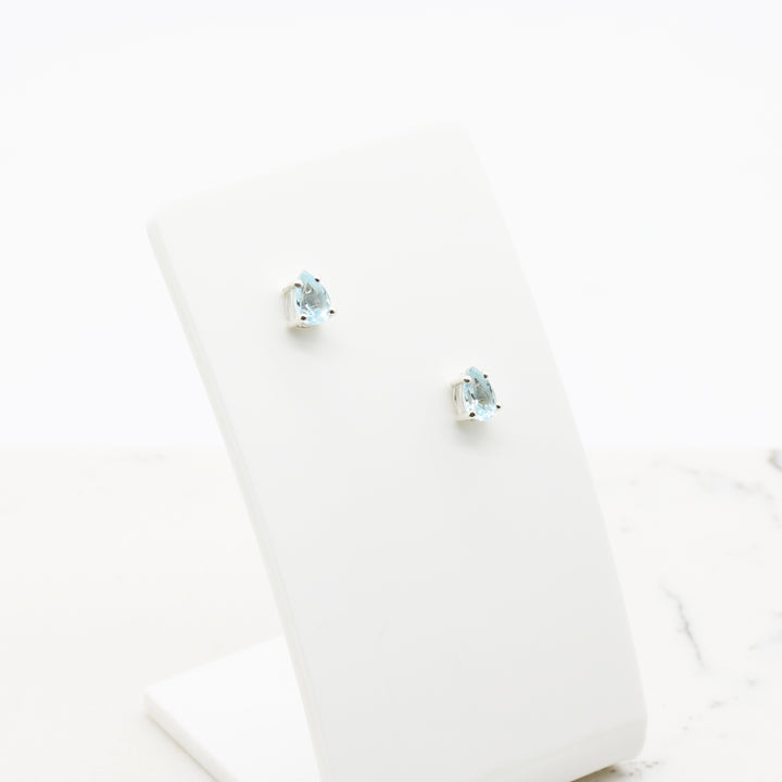 Blue Topaz Stud Earrings