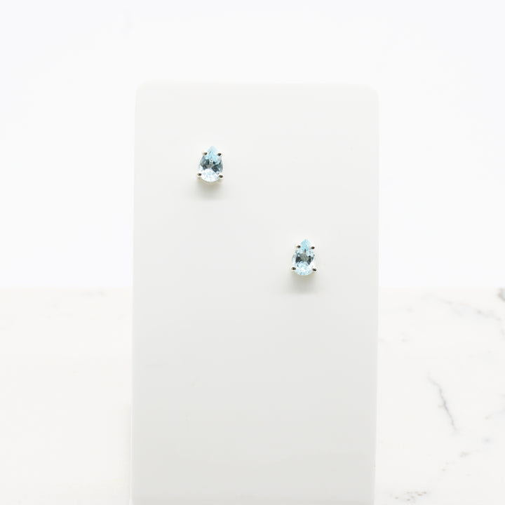 Blue Topaz Stud Earrings