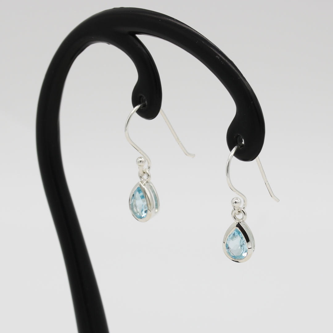 Blue Topaz Drop Earrings