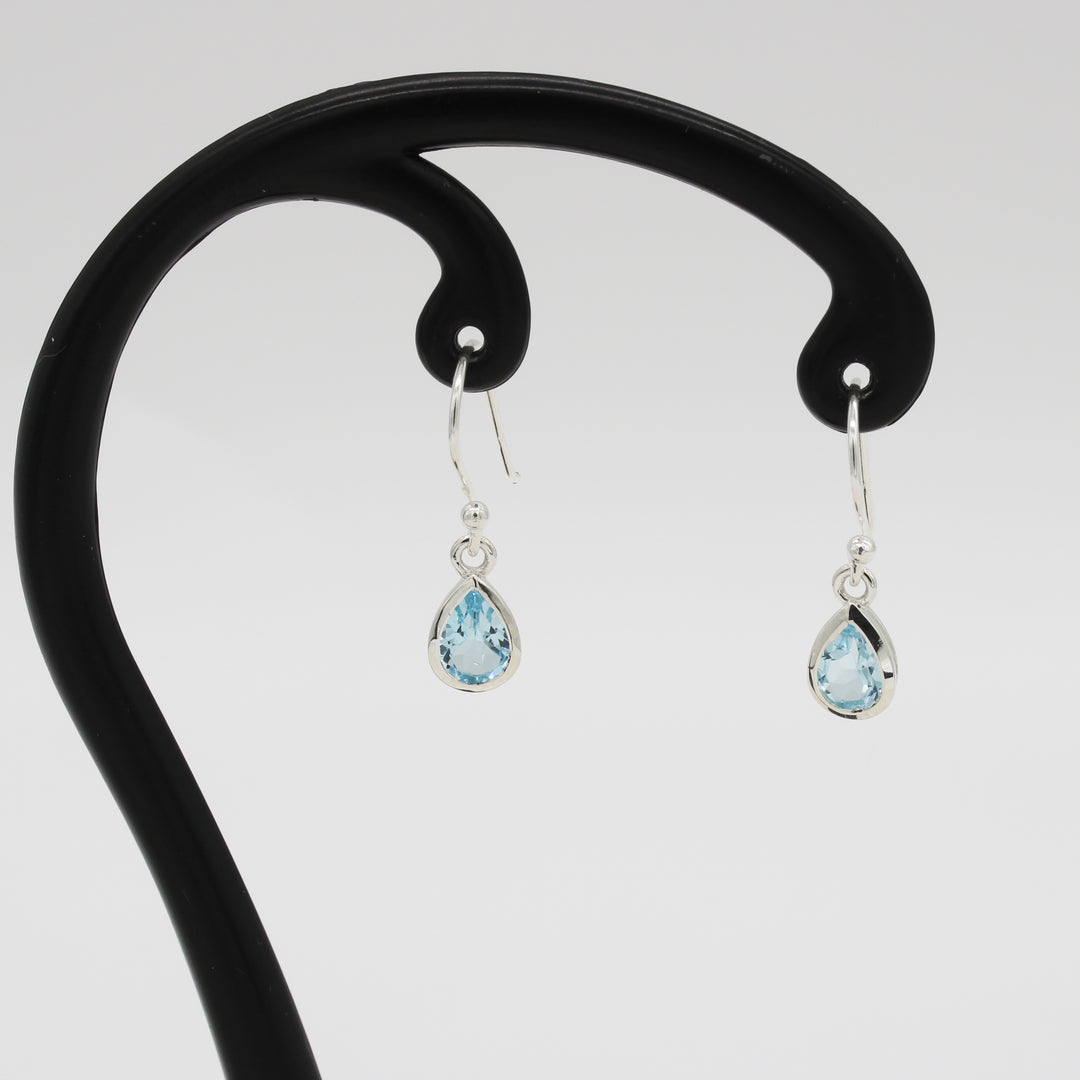 Blue Topaz Drop Earrings