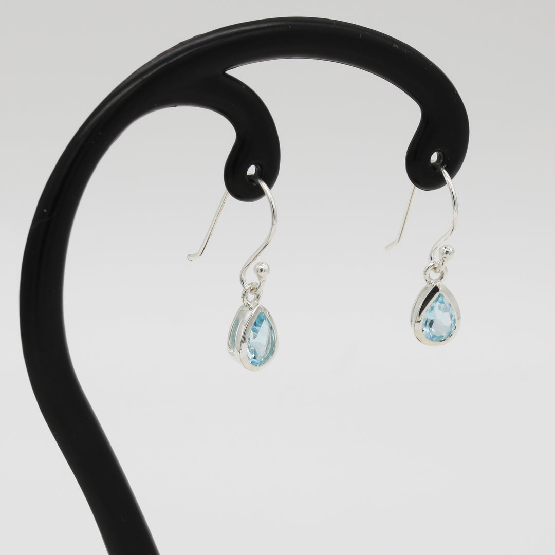 Blue Topaz Drop Earrings