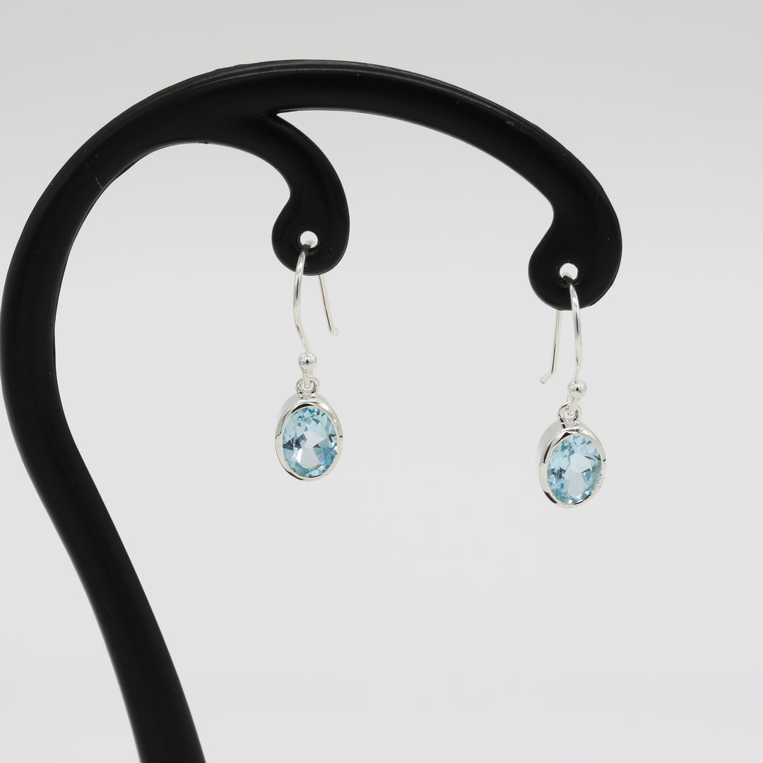 Blue Topaz Drop Earrings