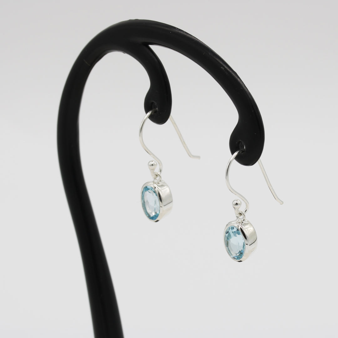 Blue Topaz Drop Earrings