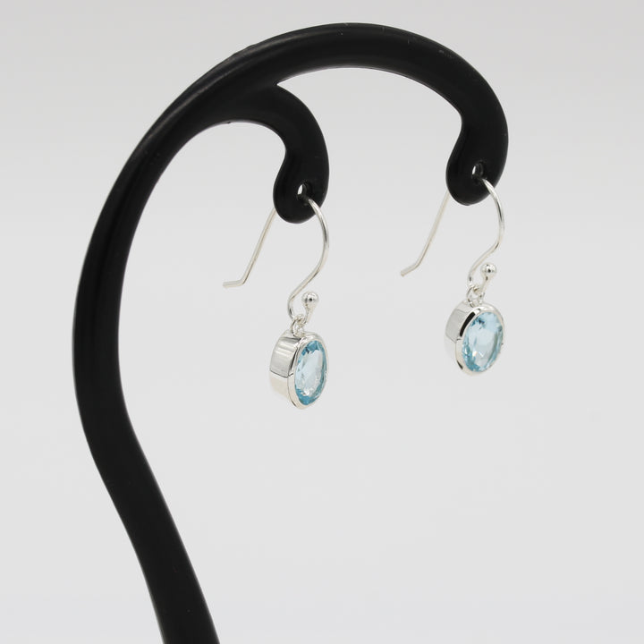 Blue Topaz Drop Earrings