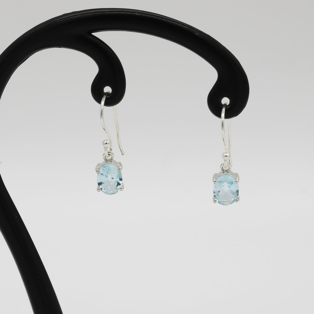 Blue Topaz Drop Earrings