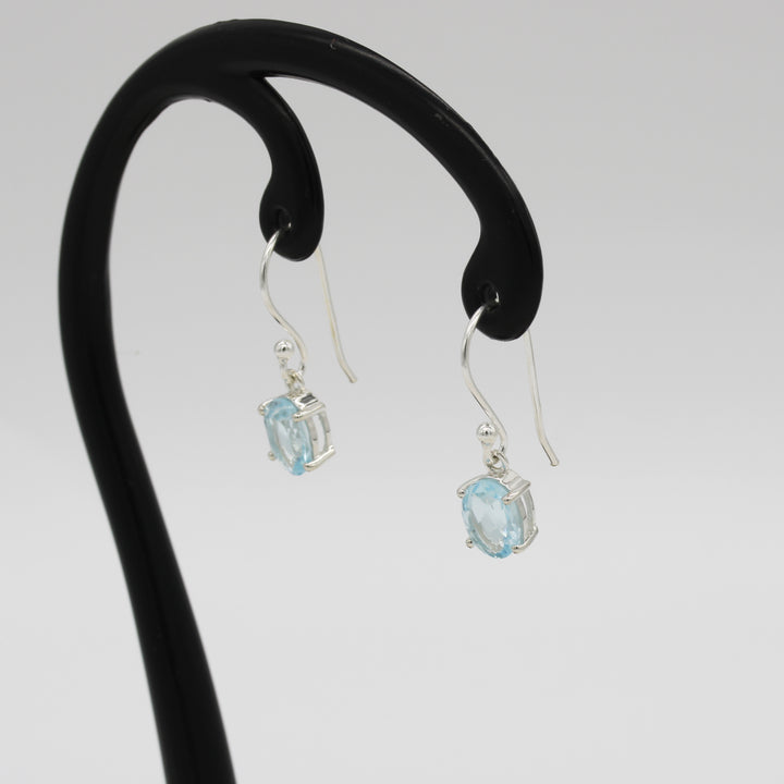 Blue Topaz Drop Earrings