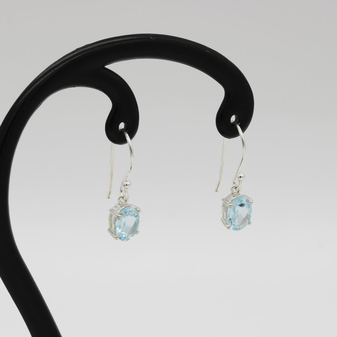 Blue Topaz Drop Earrings