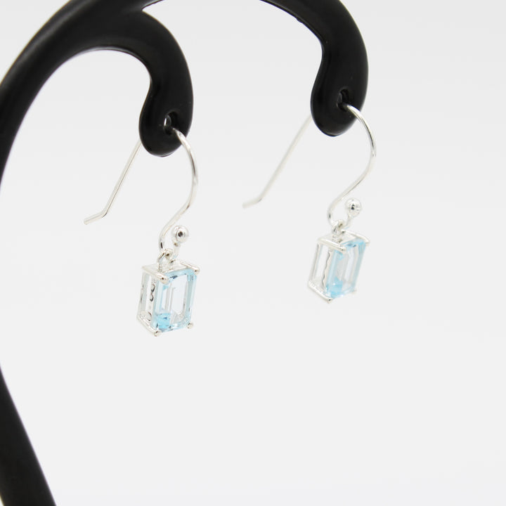 Blue Topaz Drop Earrings