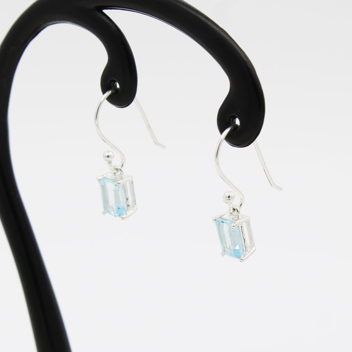 Blue Topaz Drop Earrings