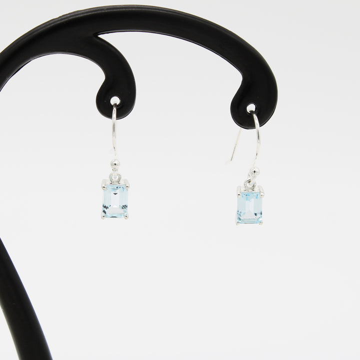 Blue Topaz Drop Earrings